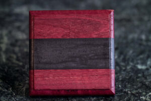 Purlpleheart with Charcoal Grey Epoxy Coaster